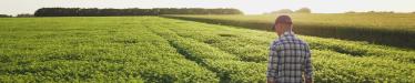 Landbouwer op het veld