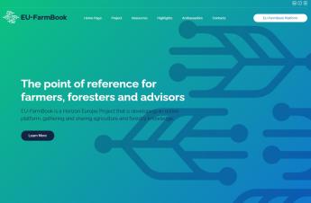 Schermfafbeelding van de website van Farmbook
